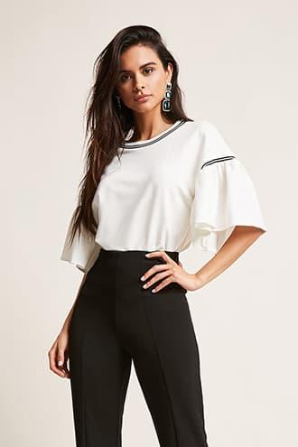 Forever21 French Terry Stripe Top