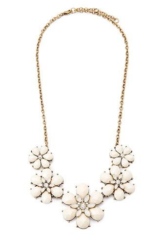 Forever21 Faux Gem Floral Necklace