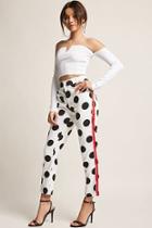 Forever21 Side-stripe Polka Dot Pants