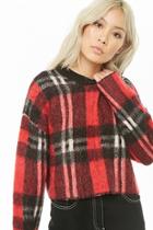 Forever21 Boxy Brushed Knit Plaid Sweater