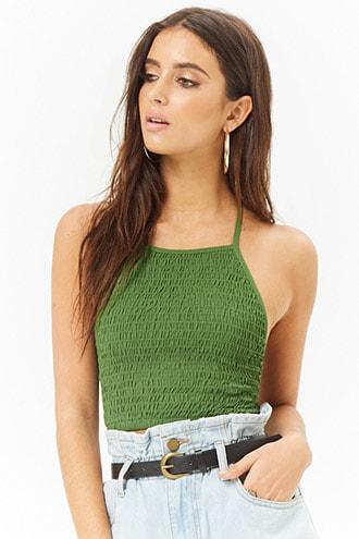 Forever21 Smocked Halter Top
