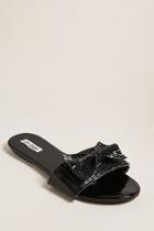 Forever21 Faux Gem Patent Leather Slide Sandals