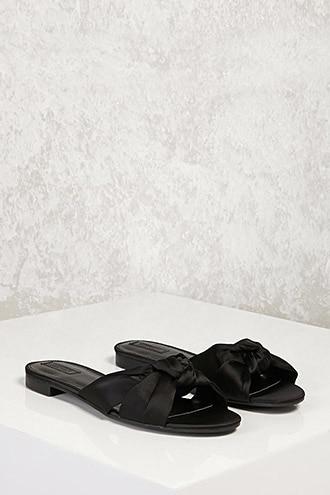 Forever21 Knotted Satin Slides