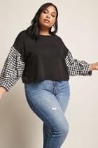 Forever21 Plus Size Gingham Contrast Top