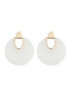 Forever21 Marble Cutout Disc Drop Earrings
