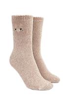 Forever21 Chenille Cat Crew Socks