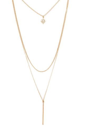 Forever21 Layered Matchstick Pendant Necklace