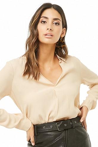 Forever21 Split Neck Top