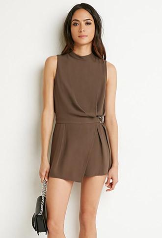Forever21 Faux Wrap-front Romper