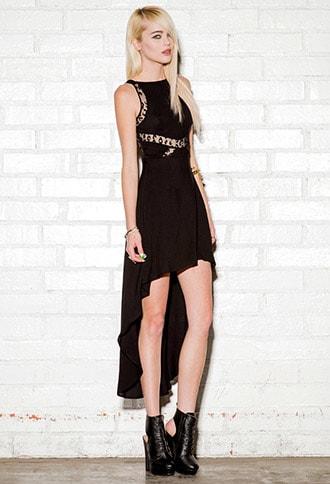 Forever21 High-low Leopard Lace Dress