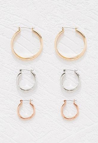 Forever21 Double Hoop Earring Set