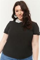 Forever21 Plus Size Embellished Collar Top
