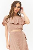 Forever21 Anm Off-the-shoulder Flounce Top
