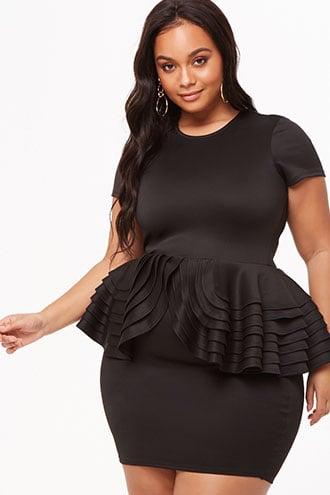 Forever21 Plus Size Scuba Peplum Mini Dress