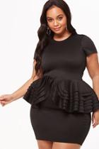 Forever21 Plus Size Scuba Peplum Mini Dress