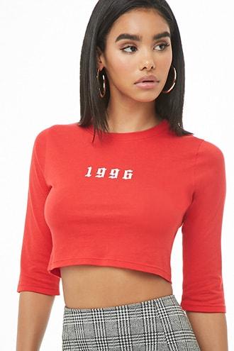 Forever21 1996 Graphic Crop Top