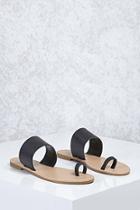 Forever21 Faux Leather Flat Sandals