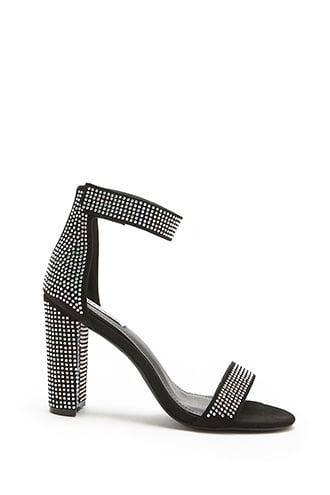 Forever21 Rhinestone Faux Suede Heels