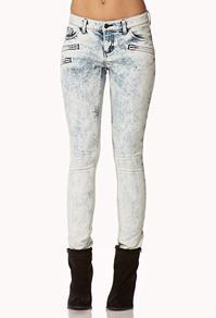 Forever21 Bold Acid Wash Skinny Jeans