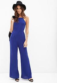 Forever21 Wide-leg Backless Jumpsuit