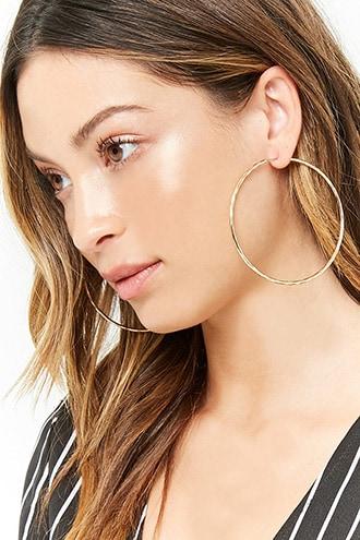 Forever21 Metal Hoop Earrings