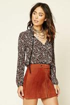 Love21 Women's  Contemporary Ornate Floral Top