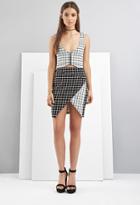 Forever21 Foxiedox Grid-patterned Origami Skirt