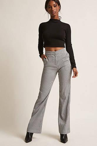 Forever21 Houndstooth Wide-leg Pants