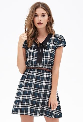 Forever21 Tartan Plaid Collar Dress