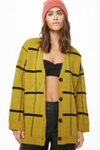 Forever21 Grid Button-front Cardigan