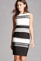Forever21 Colorblocked Lace Sheath Dress