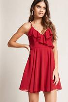 Forever21 Fit & Flare Ruffle Dress