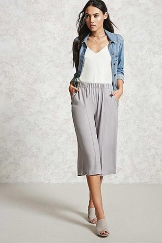 Forever21 Pleated Front Culottes