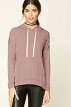 Forever21 Women's  Contemporary Heathered Hoodie