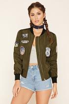 Forever21 Route 66 Patched Bomber Jacket