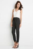 Forever21 Pinstriped Woven Joggers