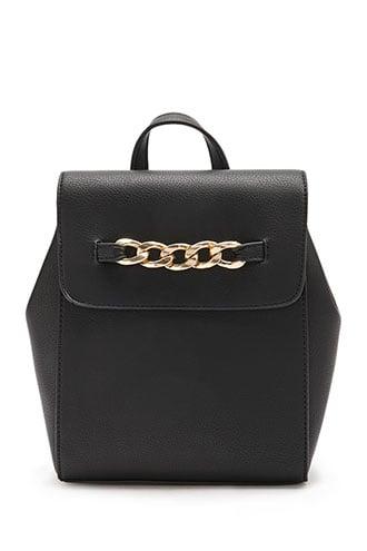 Forever21 Chain-accent Flap Backpack