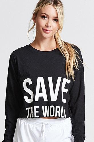 Forever21 Active Save The World Top