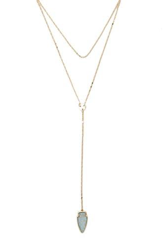 Forever21 Faux Gemstone Layered Necklace