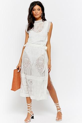 Forever21 Madeline Rose Sheer Lace Dress