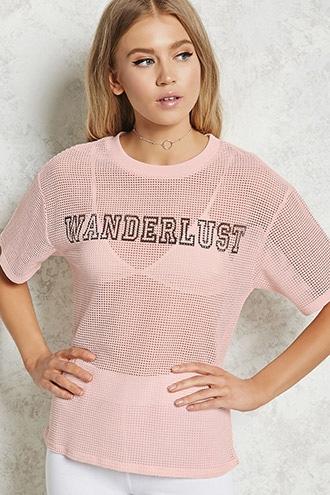 Forever21 Wanderlust Netted Tee