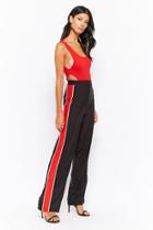 Forever21 Striped-trim Wide-leg Pants