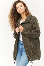 Forever21 Drawstring Hooded Parka