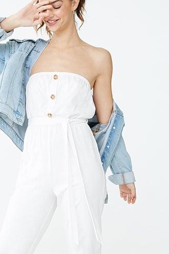 Forever21 Tube Belted Jumpsuit