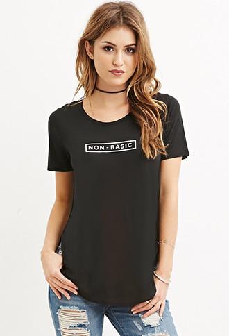 Forever21 No Basic Longline Tee