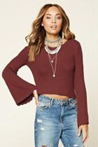 Forever21 Women's  Bell-sleeve Sweater