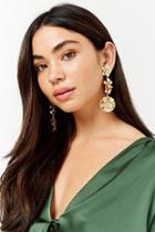 Forever21 Tiered Floral Drop Earrings