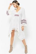 Forever21 Embroidered Surplice Tunic