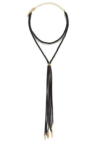 Forever21 Ettika Suede Drop Necklace