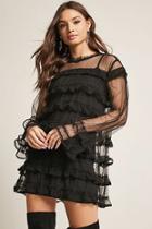 Forever21 Tiered Sheer Ruffle Dress